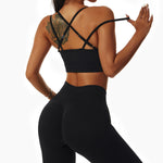 gymcherries lea sports bra black back
