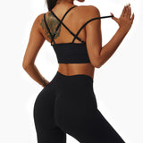gymcherries lea sports bra black back