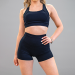 blauwe fitness short Julia